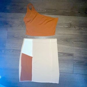 two piece top and shirt